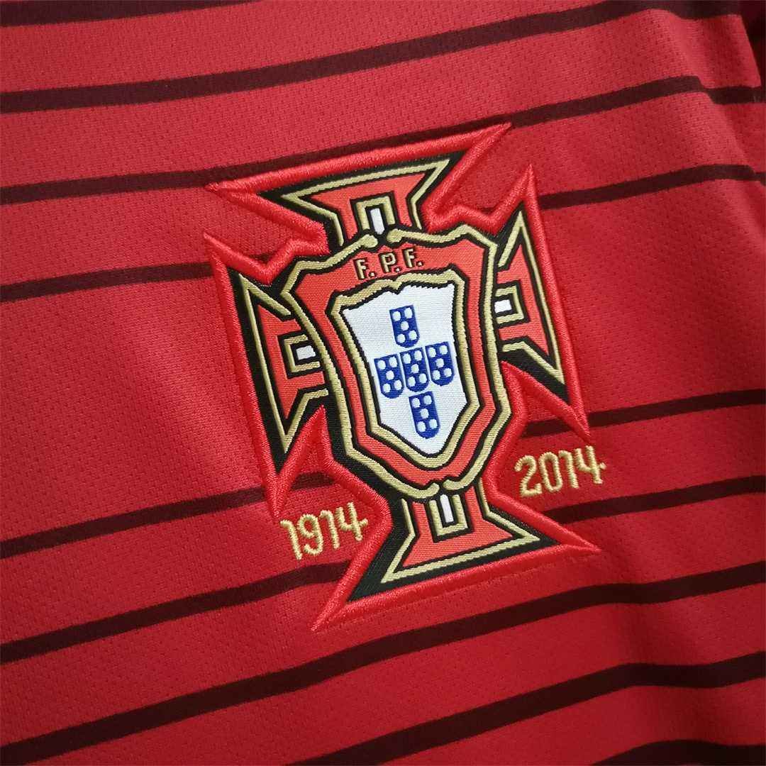 Portugal Retro Jersey Home World Cup 2014 - Image 5