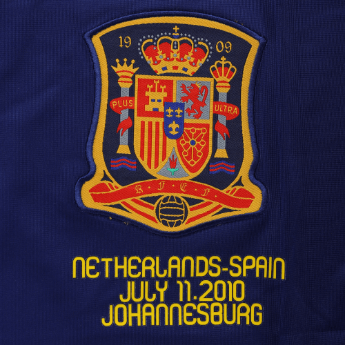 Spain Retro Soccer Jersey Away Long Sleeve Replica World Cup 2010 - Image 3