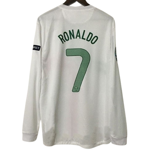 Portugal Retro Jersey Away Long Sleeve 2012 - Image 3