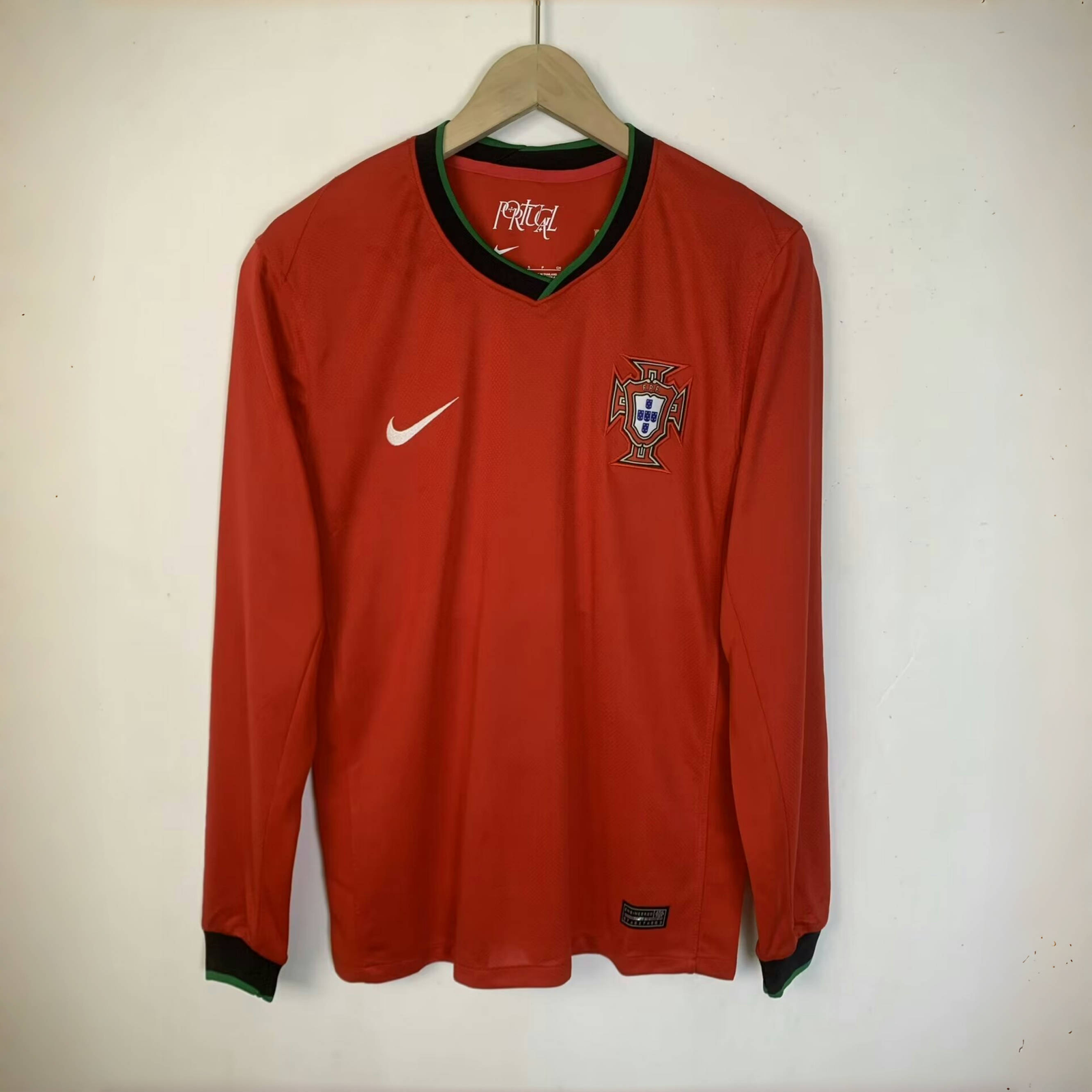 2024 Euro Portugal Home Long Sleeve Jersey - Image 3
