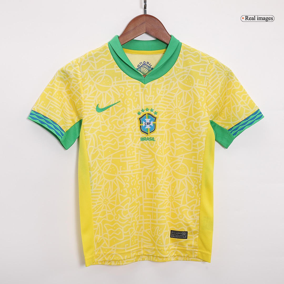 2024 Copa America Brazil Home Kids Jersey - Image 2