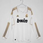Retro  Real Madrid 11/12 Home White Long Sleeves