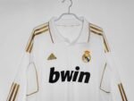 Retro  Real Madrid 11/12 Home White Long Sleeves - Image 6