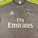 Retro  Real Madrid 15/16 Away Gray Long Sleeves - Image 3