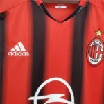 Retro 04/05 AC Milan Home Kit long sleeves - Image 6
