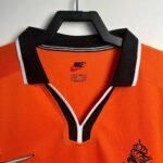 Retro  Netherlands 1998 Home Long Sleeves Orange - Image 7