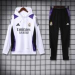 Hooded Real Madrid 24/25 Training Suit Long Sleeves