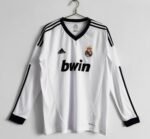 Retro  Real Madrid 12/13 Home White Long Sleeves