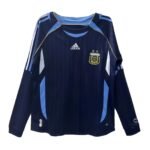 Retro 2006 Argentina Away Kit Long Sleeves S-XXL