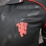 Retro Manchester United Black short Sleeves S-XXL - Image 5
