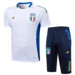 Italy 2425 short sleeve white (with cropped trousers) Traing Suit
