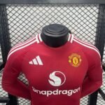 Player Version Manchester United 24/25 Home Kit Long Sleeves S-XXL - Image 6