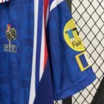 Retro  France 1996 Home Blue with patches - Image 3
