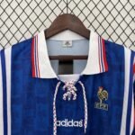 Retro  France 1996 Home Blue with patches - Image 4