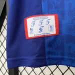 Retro  France 1996 Home Blue with patches - Image 7