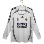 Retro  Real Madrid 06/07 Home White Long Sleeves