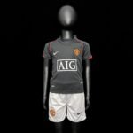 Kids Retro Manchester United 2007/08 Away Black