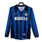 Retro  Inter Milan 1998/99 Home Long Sleeves Blue/Black