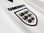 Retro  England 1996 Home Long Sleeves White - Image 3