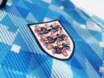 Retro 1990 England Third Blue - Image 5