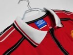 Retro  Manchester United 1998/99 Home Long Sleeves Red - Image 6
