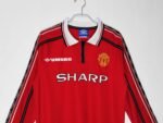Retro  Manchester United 1998/99 Home Long Sleeves Red - Image 8
