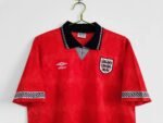 Retro  1990 England 1990 Away Red - Image 8
