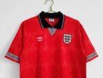 Retro  1990 England 1990 Away Red - Image 9