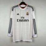 Retro  Real Madrid 13/14 Home White Long Sleeves
