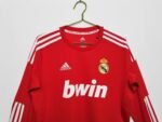 Retro  Real Madrid 11/12 Third Red Long Sleeves - Image 6
