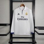 Retro  Real Madrid 16/17 Home White Long Sleeves