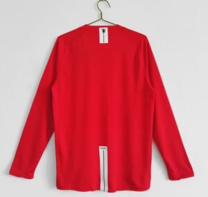 Retro Manchester United 07/08 Final Moscow Home Long Sleeve Red - Image 3