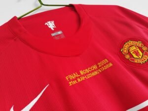 Retro Manchester United 07/08 Final Moscow Home Long Sleeve Red - Image 8