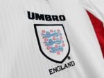Retro  England 1998 Home Long Sleeves White - Image 3