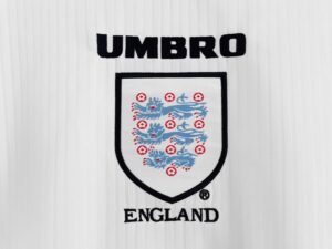 Retro  England 1998 Home Long Sleeves White - Image 4