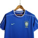 Retro  Brazil 1998 Away Blue - Image 5