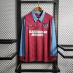 Retro 1995-97 West Ham Long Sleeves Home Red