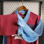 Retro 1995-97 West Ham Long Sleeves Home Red - Image 7