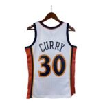 MN Heat Pressed Retro : SW Warriors 09/10 White No.30 Curry - Image 2