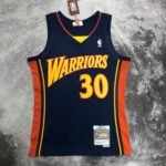 MN Heat Pressed Retro : SW Warriors 09/10 Dark Blue No.30 Curry - Image 3