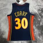 MN Heat Pressed Retro : SW Warriors 09/10 Dark Blue No.30 Curry - Image 4