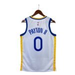 23 Season Warriors V-neck White No.0 Payton II - Image 2