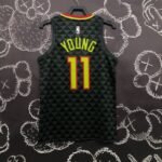 Atlanta Hawks Black Square  #11 Young - Image 2