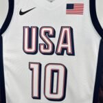 2024 Olympic Basketball USA White No.10 Tatum - Image 3