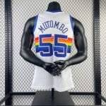 MN Heat Press Retro: Denver Nuggets 1991/92 White No.55 Mutombo - Image 4