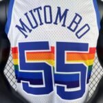 MN Heat Press Retro: Denver Nuggets 1991/92 White No.55 Mutombo - Image 8