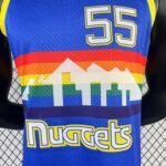 MN Heat Press Retro: Denver Nuggets 1991/92 Blue No.55 Mutombo - Image 5