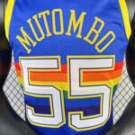 MN Heat Press Retro: Denver Nuggets 1991/92 Blue No.55 Mutombo - Image 6