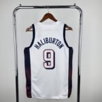 2024 Olympic Basketball USA White No.9 Haliburton - Image 2