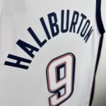 2024 Olympic Basketball USA White No.9 Haliburton - Image 6